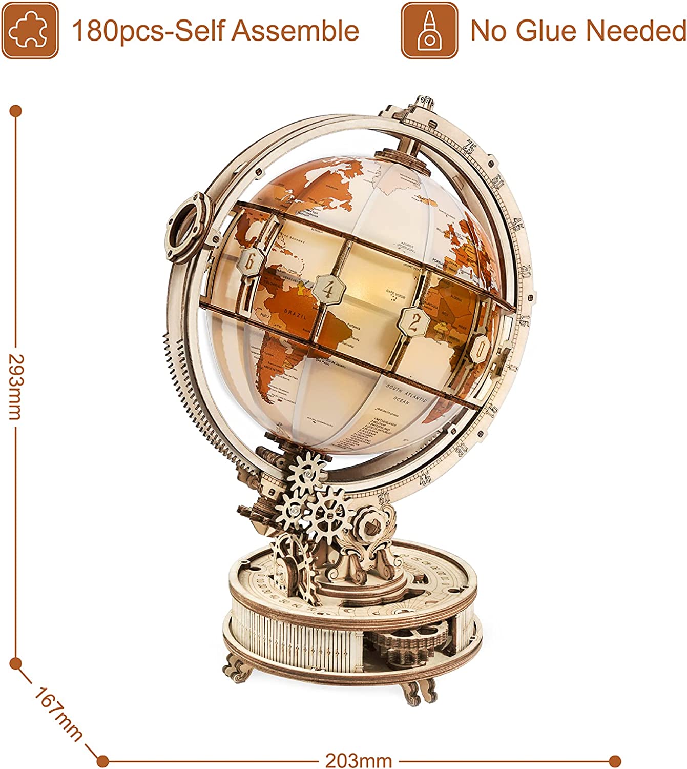 3D Luminous Globe Model Building Kit