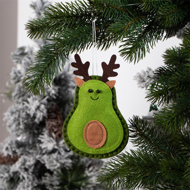 Avocado Felt Ornaments - Set of 3