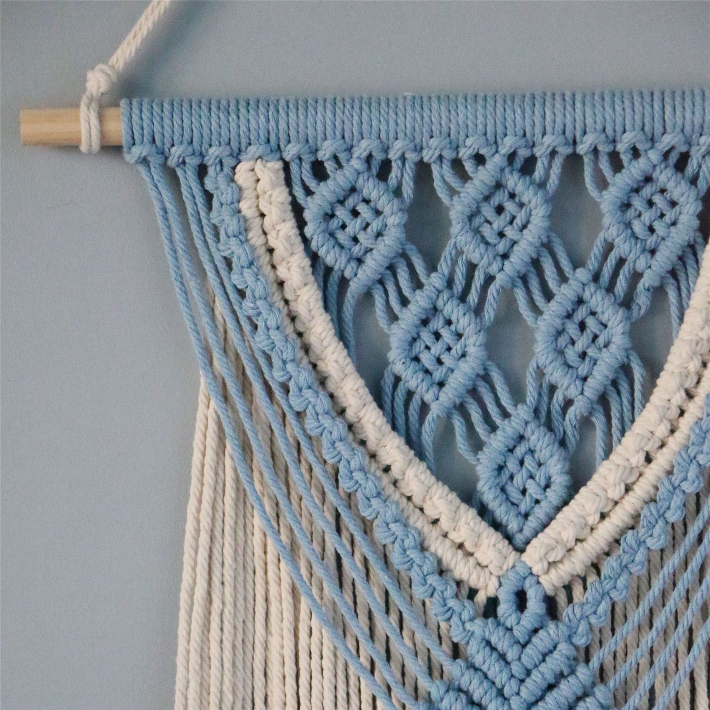 Hand-Woven Cotton Rope Tapestry