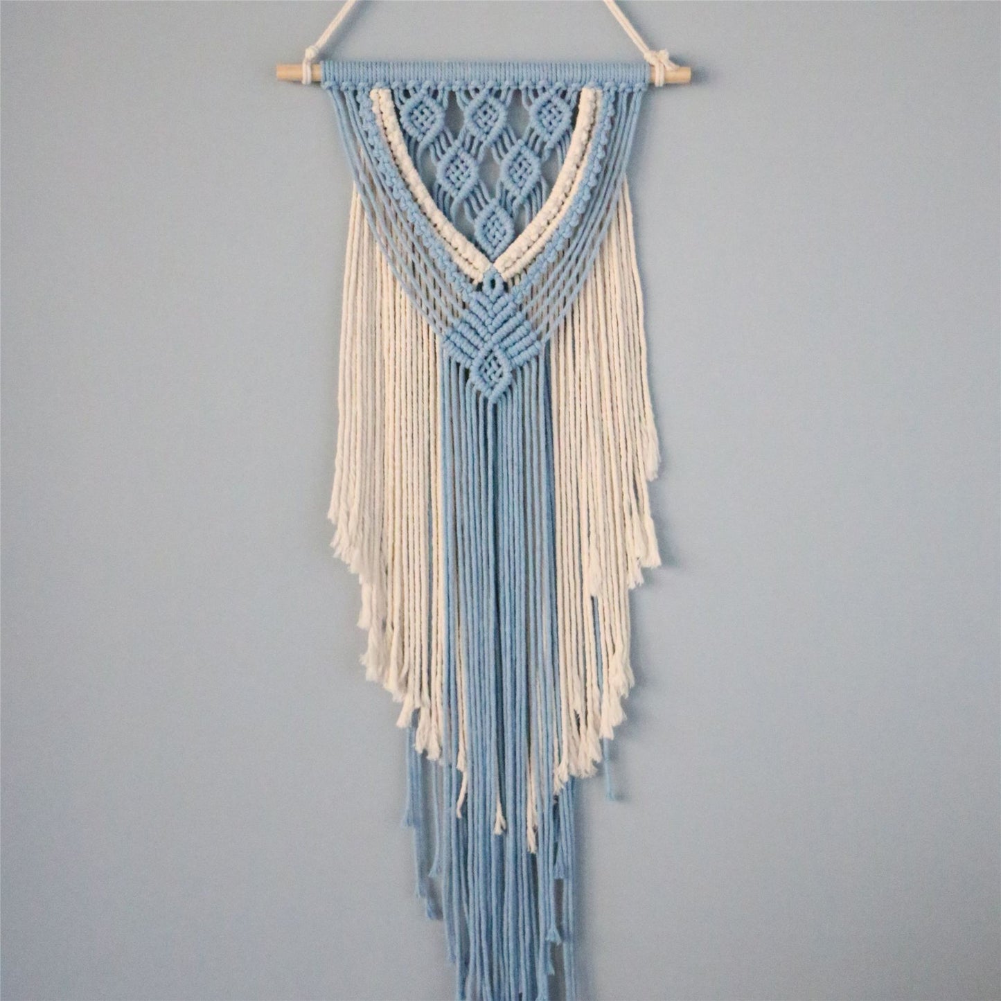 Hand-Woven Cotton Rope Tapestry