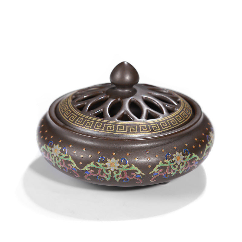 Ceramic Cloisonne Incense Burner