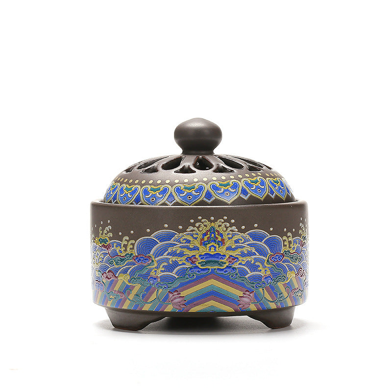 Ceramic Cloisonne Incense Burner