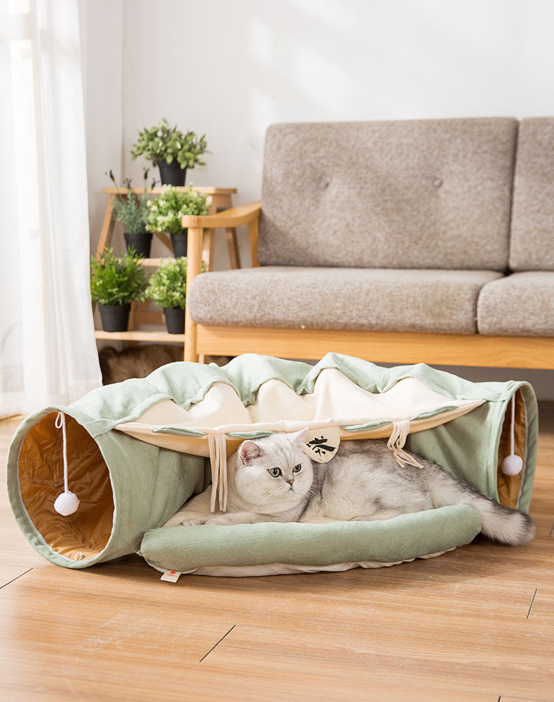 Cat Tunnel with Bed