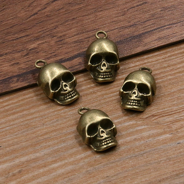 10Pcs Skull Charms