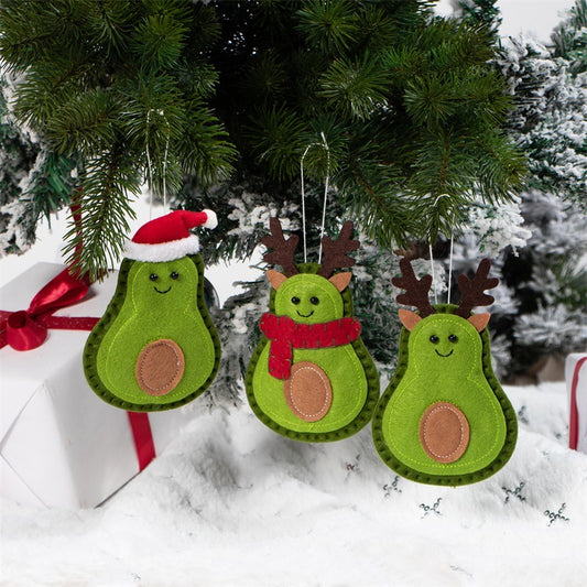 Avocado Felt Ornaments - Set of 3