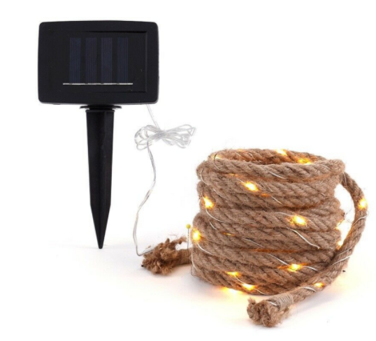 Solar Hemp Rope String Light