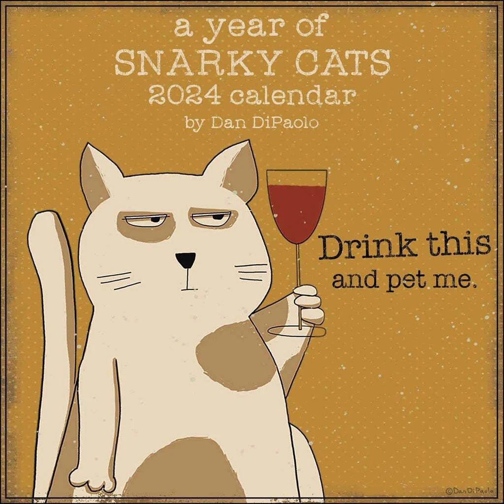 A Year Of Snarky Cats 2024 Wall Calendar