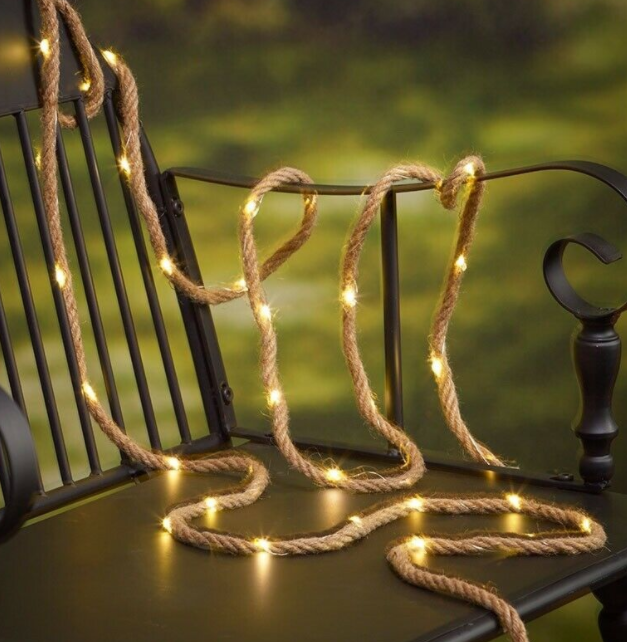 Solar Hemp Rope String Light