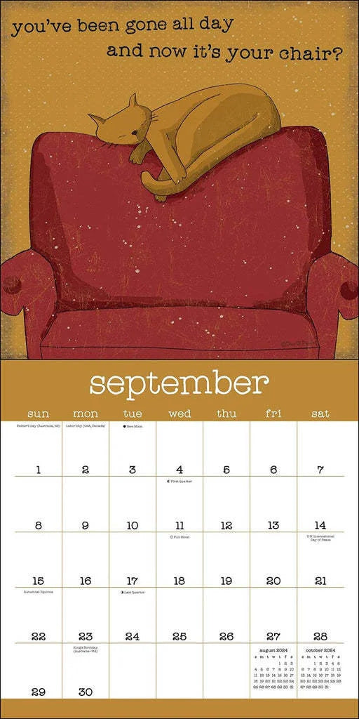 A Year Of Snarky Cats 2024 Wall Calendar