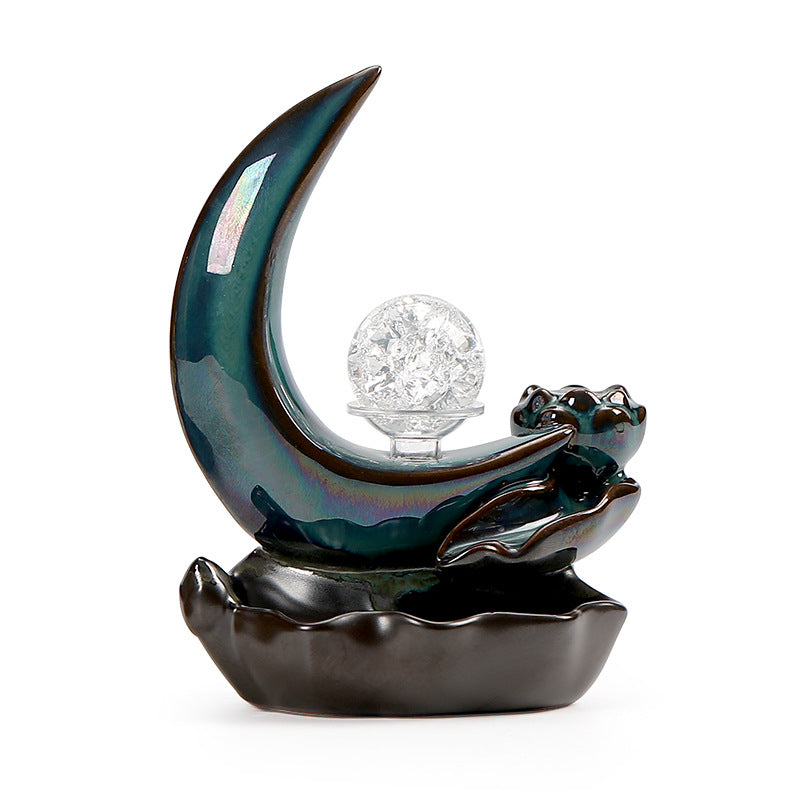 Ceramic Moon Incense Burner