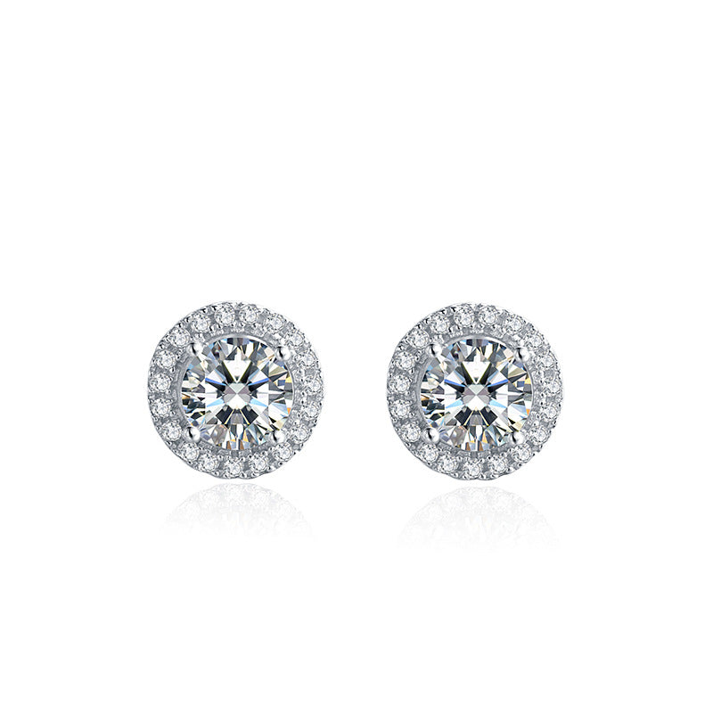 2ct Moissanite Earrings - 925 Silver