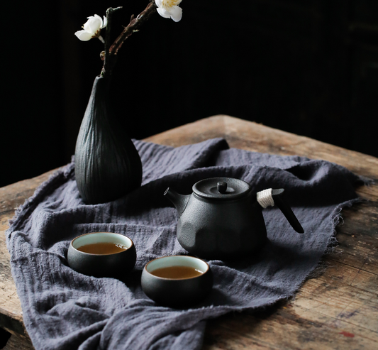 Black Ceramic Tea Set