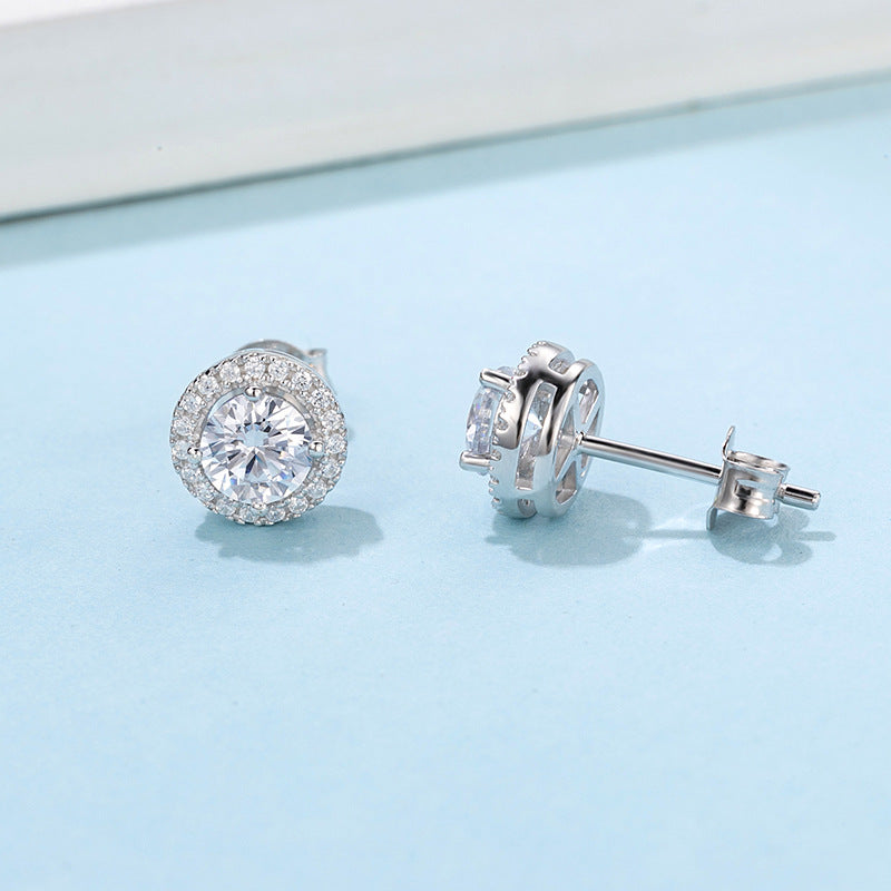 2ct Moissanite Earrings - 925 Silver