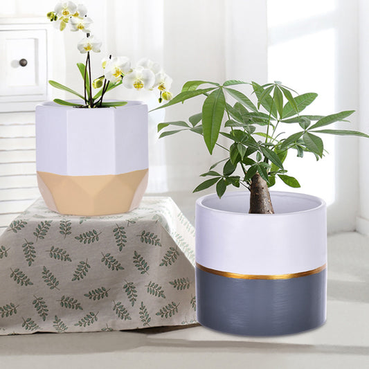 2pc Ceramic Flowerpots