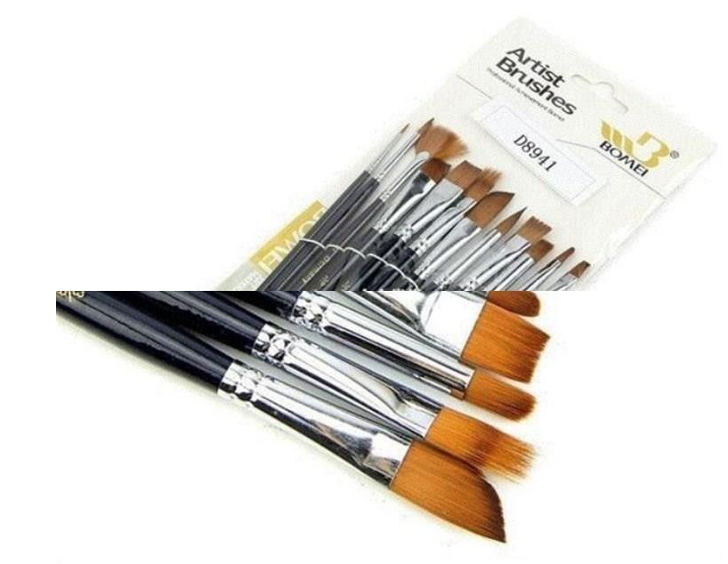 Nylon Paintbrush Set 12 pc