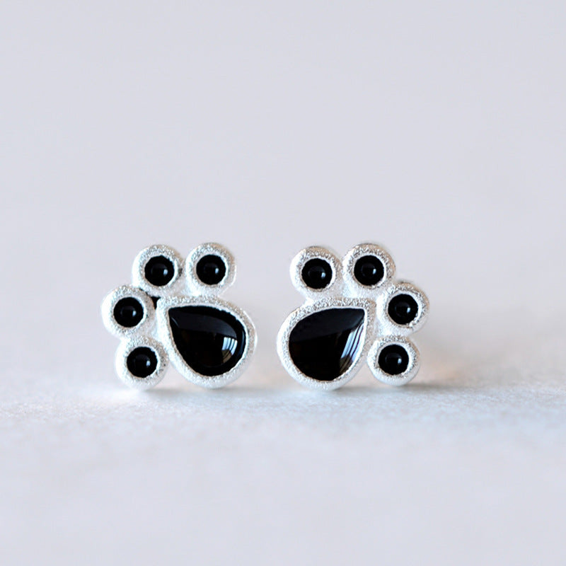 Paw Print Stud Earrings