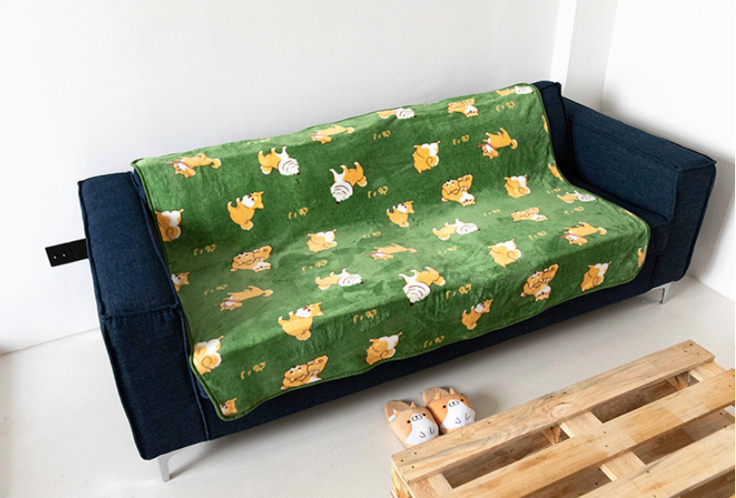 To the Moon Shiba Inu Blanket