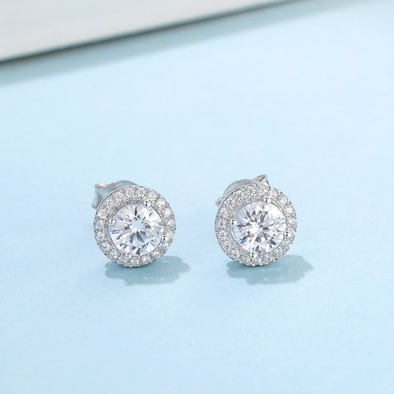 2ct Moissanite Earrings - 925 Silver