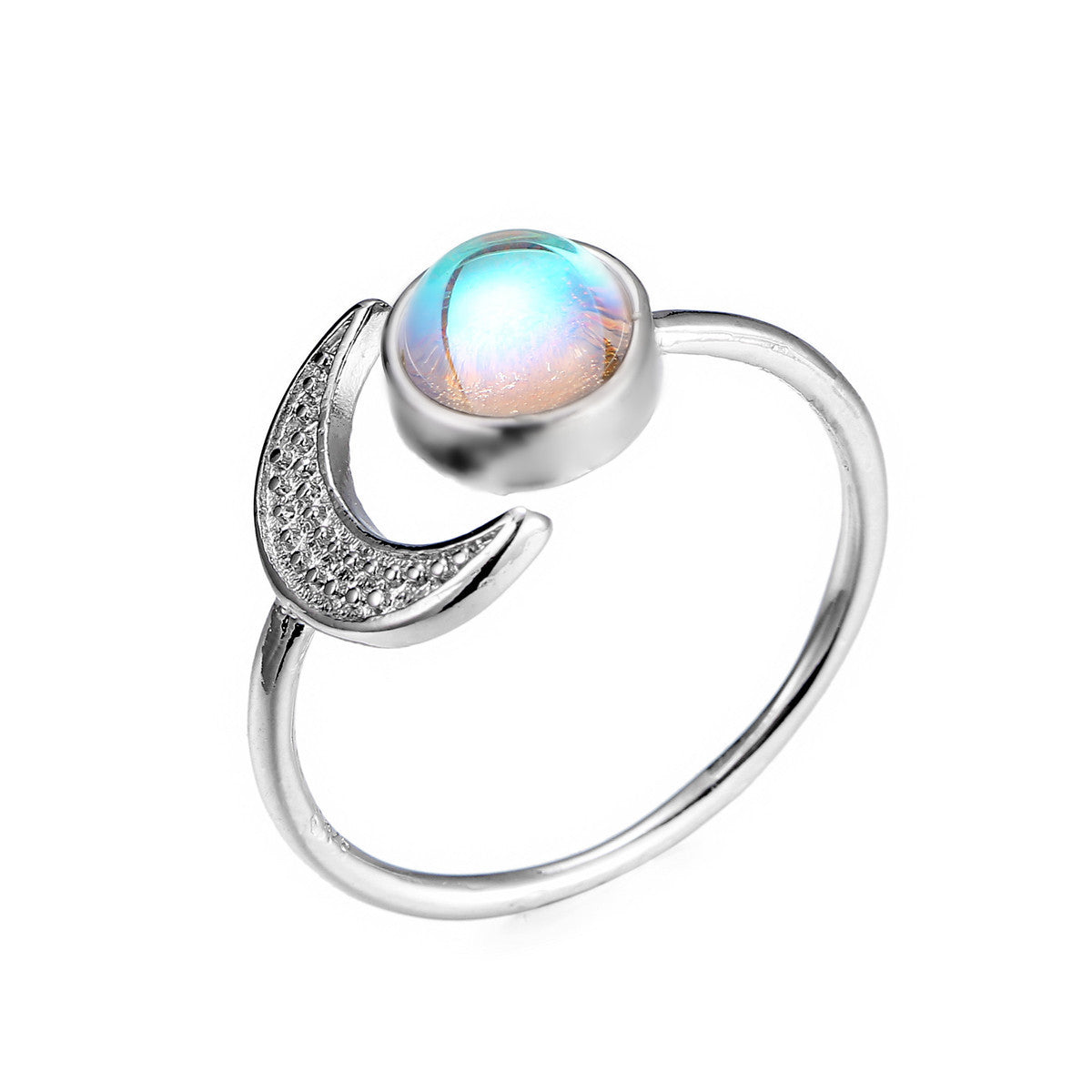 Sun and Moon Opal Ring