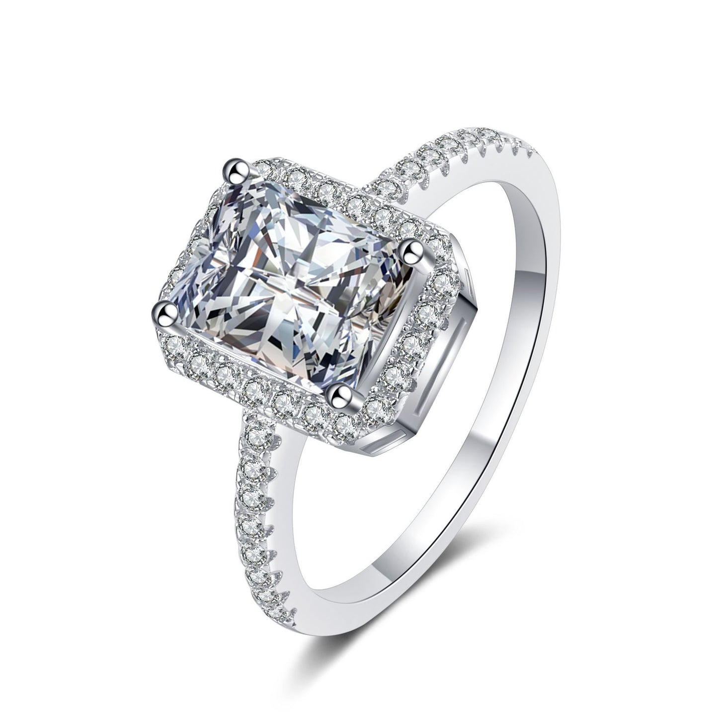 White Gold Moissanite Ring