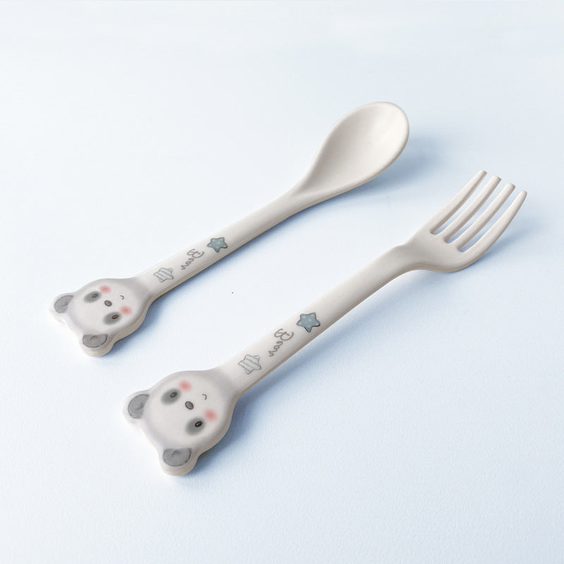 Children's Bamboo Fiber Tableware Set