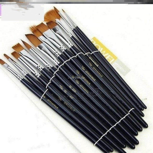 Nylon Paintbrush Set 12 pc