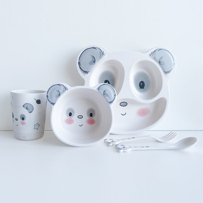 Children's Bamboo Fiber Tableware Set