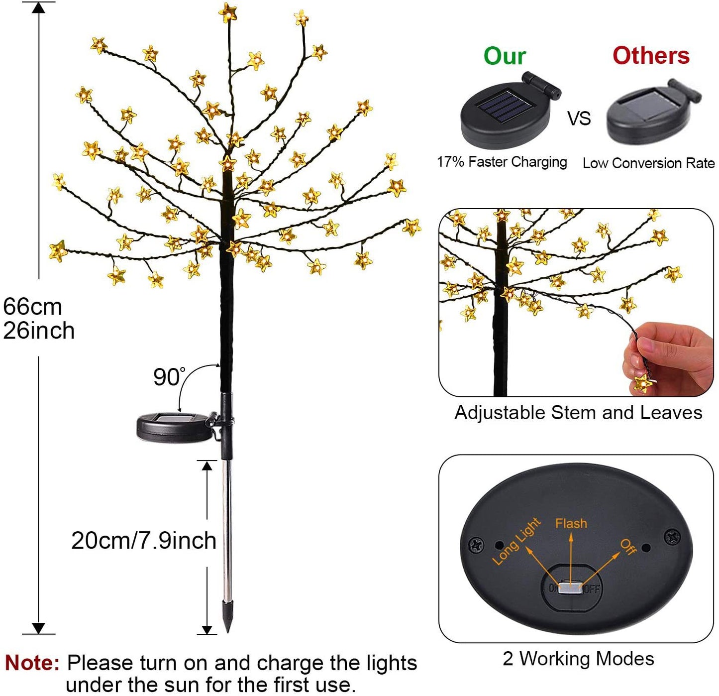 Solar Tree Light - stars