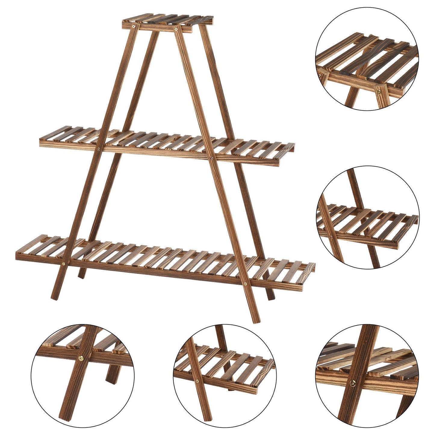 3 Tier Wooden Plant Stand