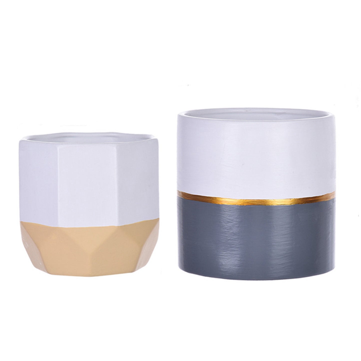 2pc Ceramic Flowerpots